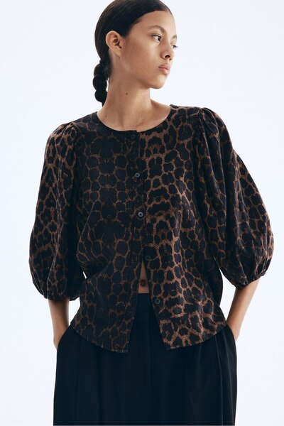 H&M Keten Karışımlı Bluz