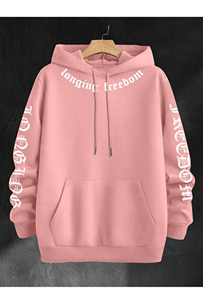valeriae Casual "Thirst for Freedom" Graphic Hooded Sweatshirt for Men