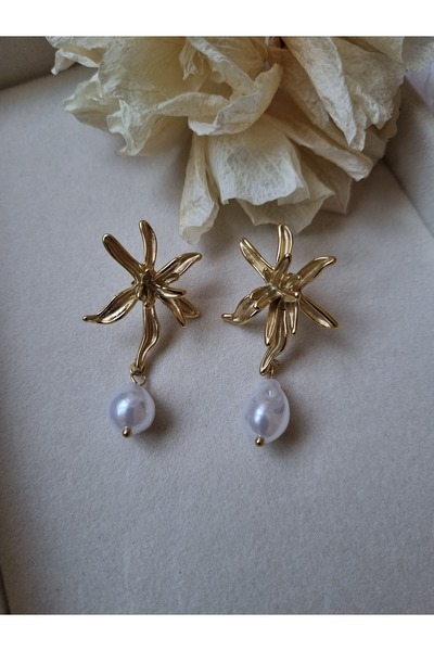 Gemnest Accessories İnci Detaylı Çelik Küpe