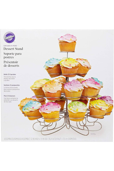 Lumea Suport pentru briose, cu 4 nivele, Argintiu - Wilton