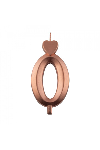 Lumea Lumanari bronz cifra 0, 10 buc. -