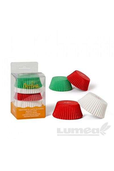 Lumea Hartii briose alb, rosu, verde, 75 buc. - Decora