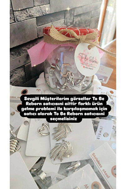 To Be Reborn Gizemli Küpe Kavanozu (5 Adet Çelik Küpe)