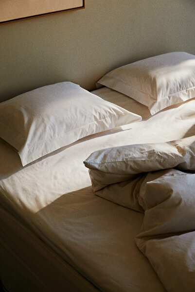 H&M Lastikli Pamuklu Perkal Çarşaf