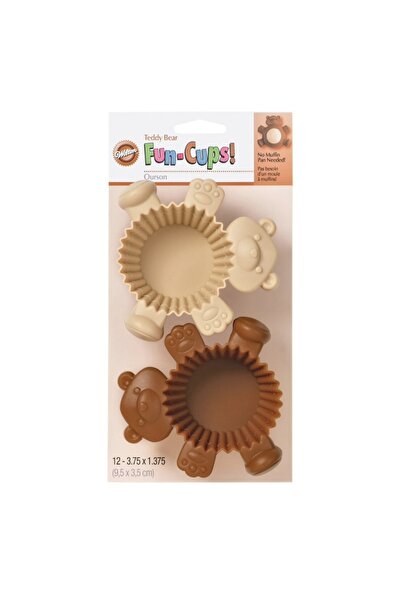 Lumea Set forme din silicon "Teddy Bear" pentru Briose, 12 buc. - Wilton