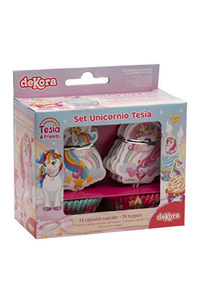 Lumea Hartii briose cu model Unicorn, 24bucati - deKora