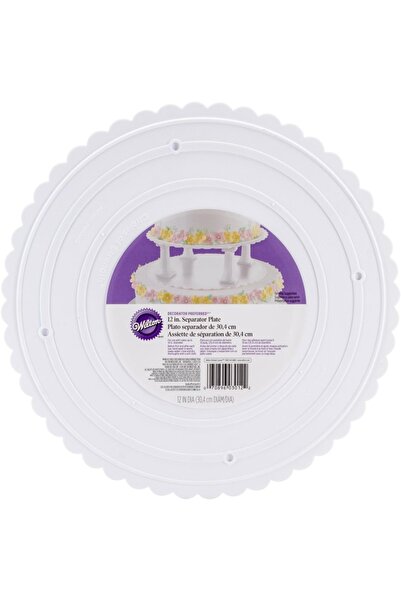 Lumea Στρογγυλό λευκό πιάτο από δαντέλα, 30,5 cm - Wilton