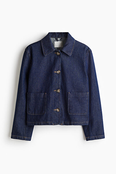 H&M Yakalı Gabardin Ceket