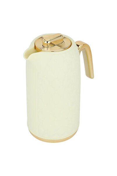 rexa ترمس تايملس من الروطان، سعة 1 لتر، وعاء داخلي من الزجاج الحراري، غلاف خا...