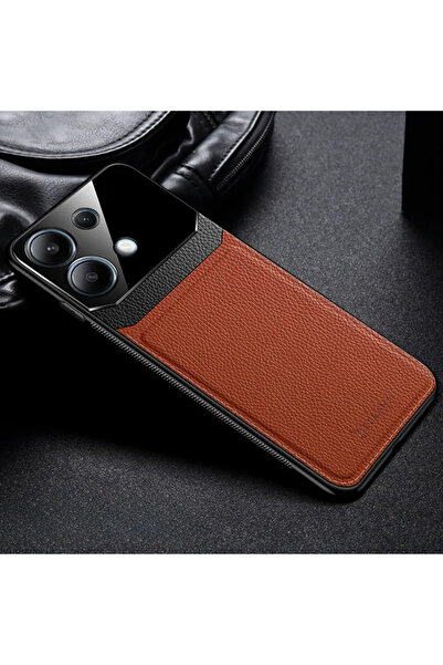 Zebana Lens Deri Kılıf Xiaomi Redmi Note 13 Pro 5G Uyumlu