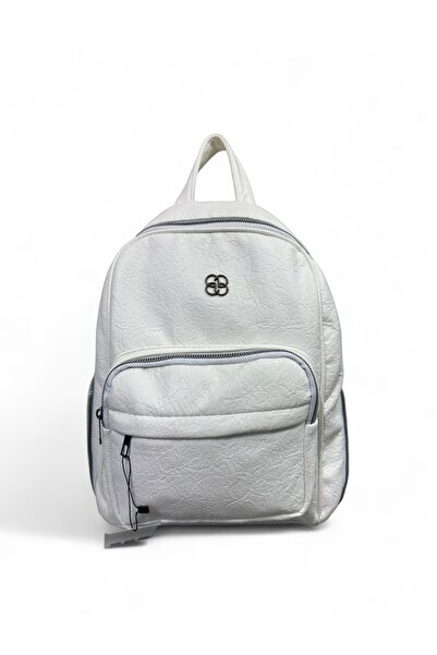 bag Women's White Washed Leather Large Backpack