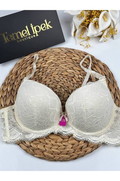 F.K Dantelli Desteksiz Balenli C Cup Sütyen