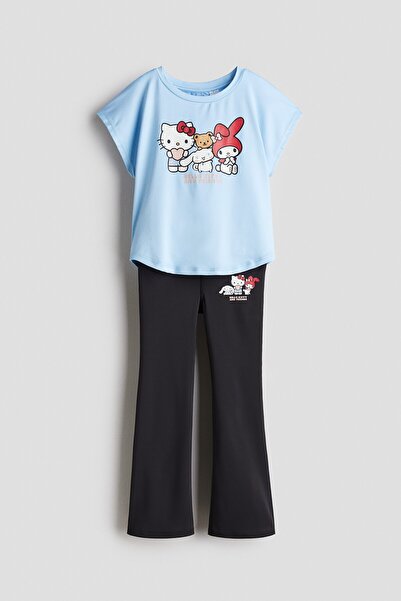 H&M 2 Parçalı Baskılı Spor Set