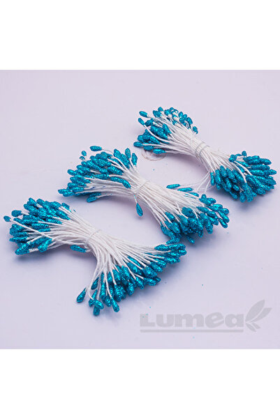 Lumea Stamine culoare albastru inchis sclipitor 3mm, 240 buc. -