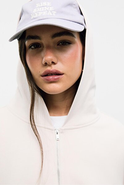 Stradivarius Soft-touch puff hoodie