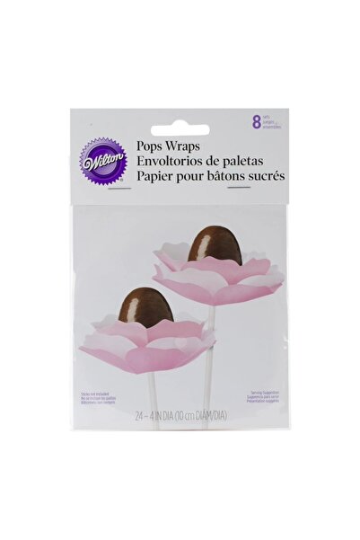 Lumea Hartii pentru decorare Pops, acadele model flori 8 buc. - Wilton