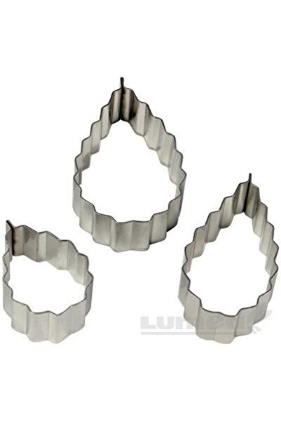 Lumea Комплект метални резци, модел "Листа от роза", 3 бр. - Малки и средни п...