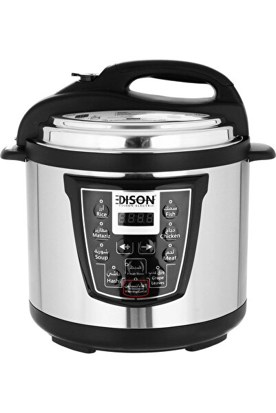 Edison قدر ضغط كهربائي، سعة 6 لتر، 1000 واط - أسود