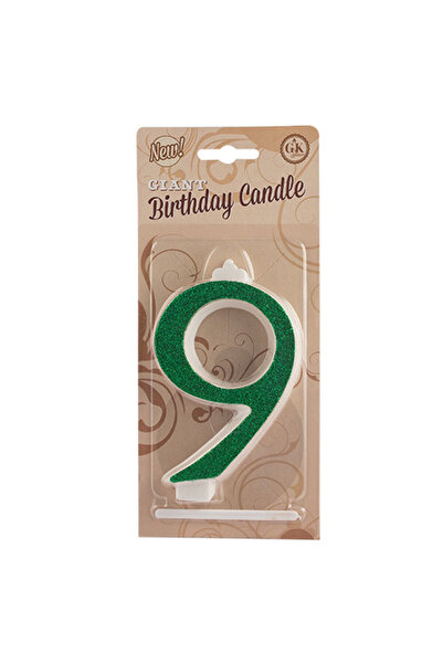 Lumea Lumanari cifre uriase nr.9 verde -