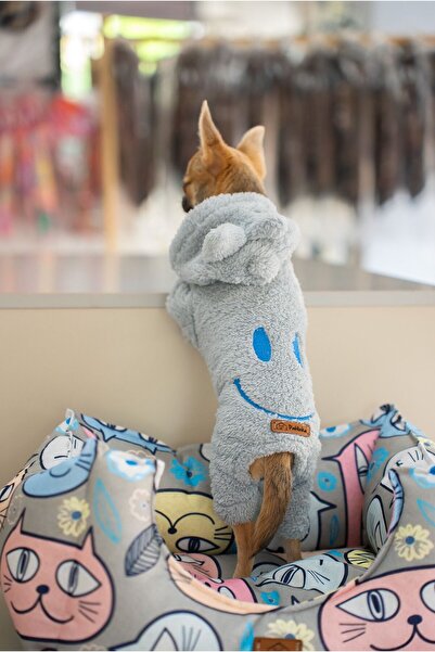 PATİLİNKA Kedi - Köpek Peluş Kışlık Bacaklı Sweat - Pijama - Kıyafet