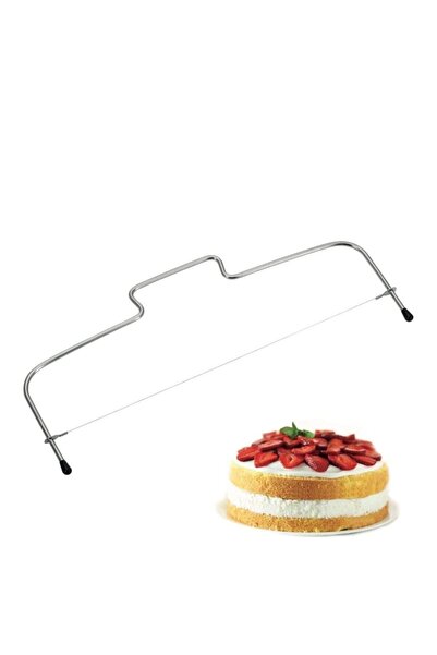 EFE PASTACILIK Pasta Kesme Teli 30 cm – Kek, Pandispanya ve Katlı Pasta Kesme Aparatı