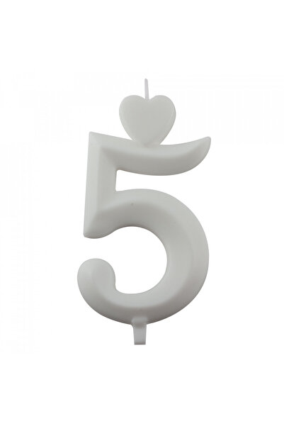Lumea Μεγάλα λευκά κεριά, αριθμός 5, 4 τεμ. -