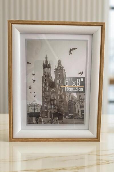 BSP Wooden Picture Frame Picture Size Height 15cm Width 20cm (with Glass)