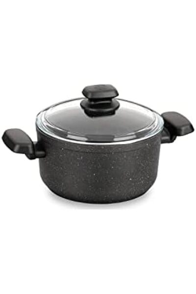 KORKMAZ Ornella Cooking Pot 8 Liters, Black, by KOA1343