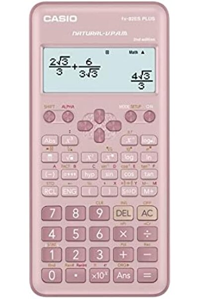 Casio Standard Scientific Calculator PINK - Non Programmable 10 + 2 digits 252 Functions- FX-82ESPL