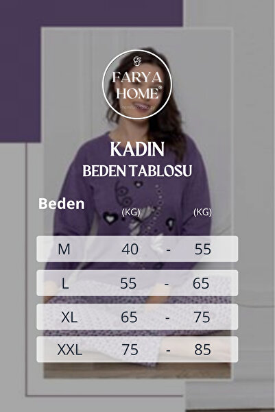 Farya Home Bavlněná vzorovaná 2nitná zimní pyžamová souprava s dlouhým rukávem