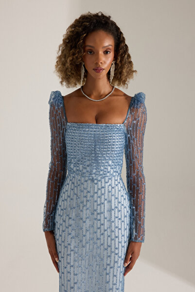 BETTY & SAM PATRIZIA AÇIK MAVİ ELBİSE