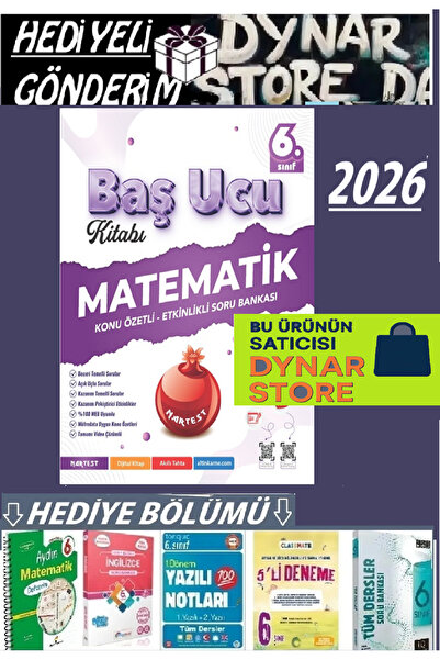 Nartest Yayınları 6. Sınıf Matematik Baş Ucu Kitabı Maarif Modeli DYNAR STORE...