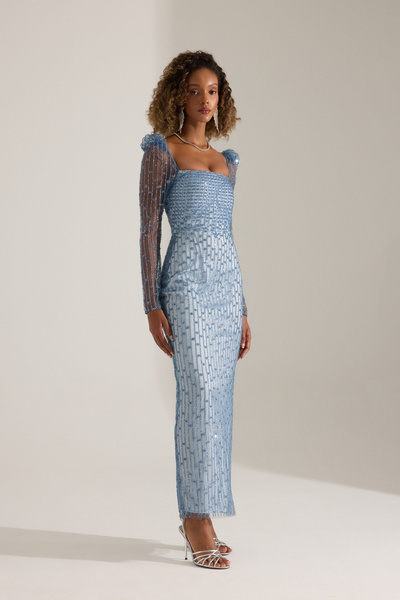 BETTY & SAM PATRIZIA AÇIK MAVİ ELBİSE