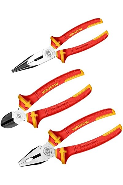 WADFOW كماشة معزولة، مجموعة من 3 كماشة، 1000 فولت، WPS0633، مثالية للإمساك وا...