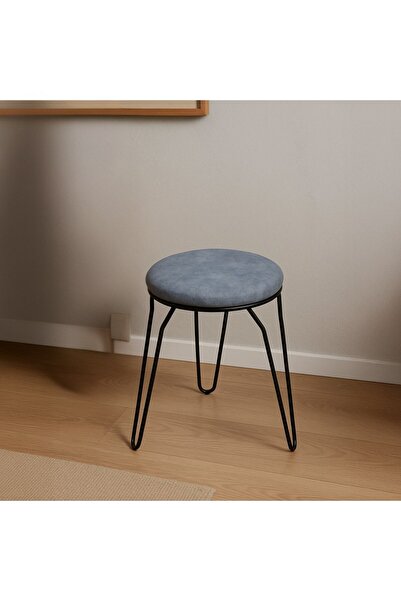 Eşyala. Yuvarlak Metal Ayaklı Tabure
