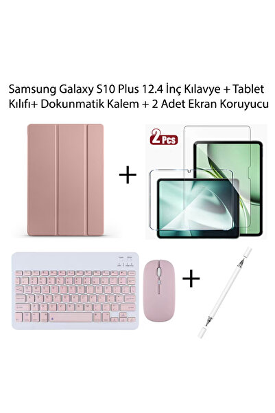 Yesnıce Samsung Galaxy S10 Plus 12.4 İnç Uyumlu Standlı Kılıf Dokunmatik Kale...
