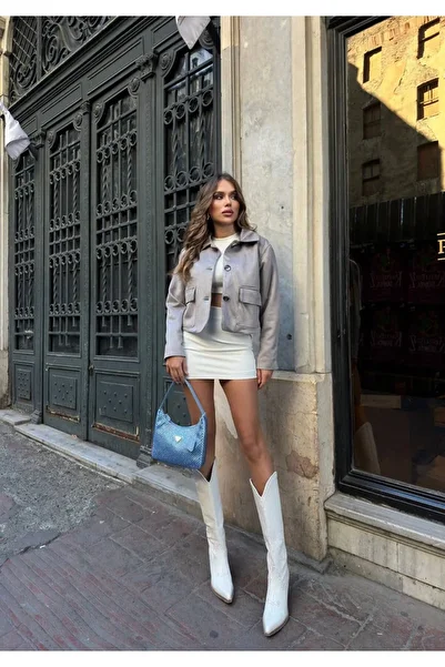 QBZ Short Suede Jacket with Large Pockets