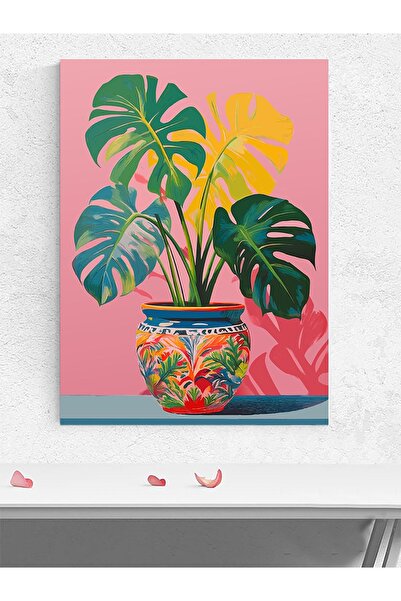 Postermanya Monstera Garden, Monstera Bahçesi, Deve Tabanı Çiçek Pop Art Post...