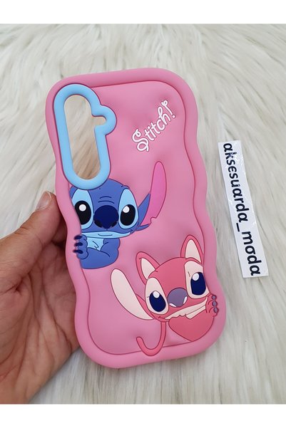 ZB Aksesuarda Moda SAMSUNG GALAXY A54 Uyumlu Stitch Disney Lilo Ve Stiç Hamur...