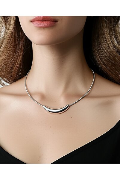 KANERUZ قلادة فولاذية مقاومة للتشوه مع مغناطيس بلون فضي