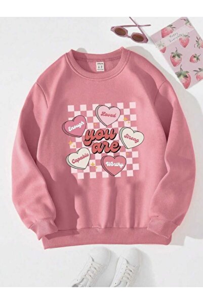 buendiakids Φούτερ με στάμπα με ροζ τετράγωνα για αγόρια/κορίτσια