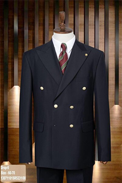 Salihtarzz Takım Elbise Erkek Battal Büyük Beden K.Lacivert SD42204