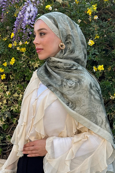 CAMELLİA Eșarfă Rossa Pattern Soft Shawl - Verde