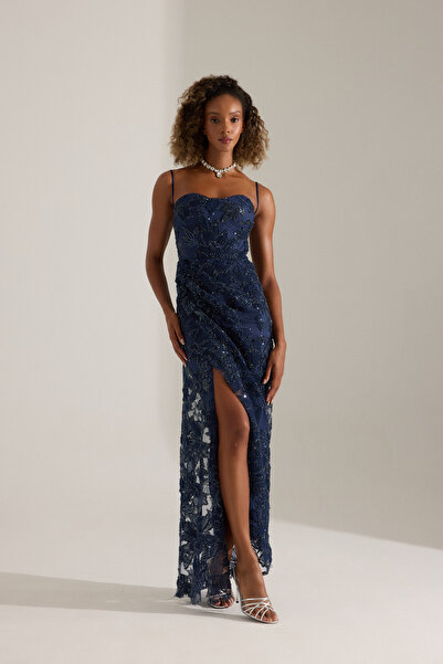 BETTY & SAM TATSIANA LACİVERT ELBİSE