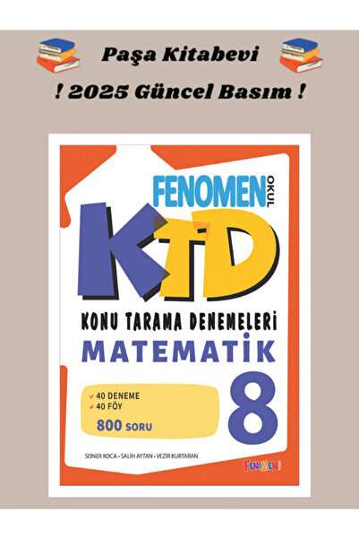 Fenomen Yayıncılık 2025 8.Sınıf Lgs KTD Matematik Konu Tarama Denemeleri