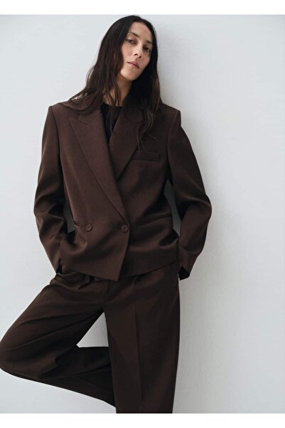 MANGO Woman Kruvaze blazer ceket