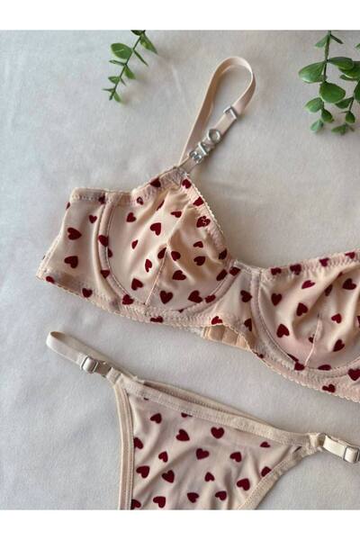 Rodeo Underwear Kalpli Sütyen Takımı B Cup Tül İç Çamaşırı Takımı
