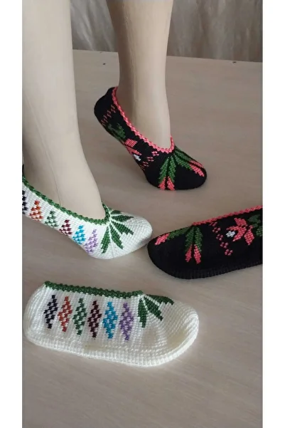 Papatyam 2 Pieces of Hand Knitted Dowry Tunisian Handmade Booties/Tunisian Handmade Booties/Handmade Booties/Knitted Booties/Tunisian/Handmade/Bundle