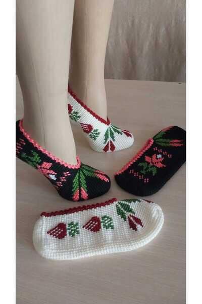Papatyam 2 Pieces of Hand Knitted Dowry Tunisian Handmade Booties/Tunisian Handmade Booties/Handmade Booties/Knitted Booties/Tunisian/Handmade/Bundle