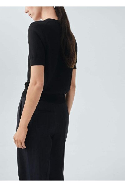 MANGO Woman %100 yün V yaka triko kazak